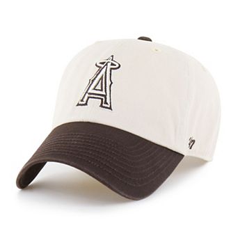 Men's '47 Natural/Brown Los Angeles Angels Two-Tone Fashion Clean Up Adjustable Hat