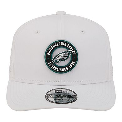 Men's New Era White Philadelphia Eagles COOLERA 9SEVENTY Adjustable Hat
