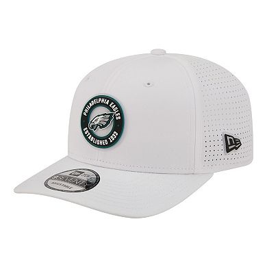 Men's New Era White Philadelphia Eagles COOLERA 9SEVENTY Adjustable Hat