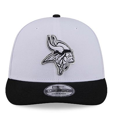 Men's New Era White/Black Minnesota Vikings 2026 NFL Draft Pre-Curved 9FIFTY Snapback Hat
