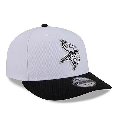 Men's New Era White/Black Minnesota Vikings 2026 NFL Draft Pre-Curved 9FIFTY Snapback Hat