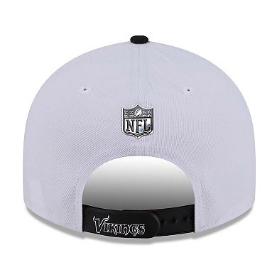 Men's New Era White/Black Minnesota Vikings 2026 NFL Draft Pre-Curved 9FIFTY Snapback Hat