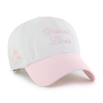 Women's '47 White Detroit Lions Gelato Two-Tone Clean Up Adjustable Hat