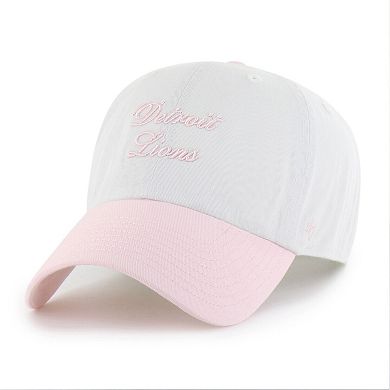 Women's '47 White Detroit Lions Gelato Two-Tone Clean Up Adjustable Hat