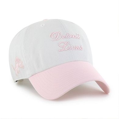 Women's '47 White Detroit Lions Gelato Two-Tone Clean Up Adjustable Hat
