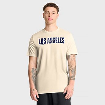 Men's Nike Cream Los Angeles Dodgers Swoosh Legend Dri-FIT T-Shirt