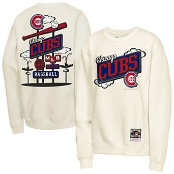 Youth Mitchell & Ness Natural Chicago Cubs Retro Billboard Sweatshirt