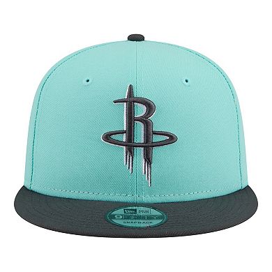 Men's New Era Turquoise/Charcoal Houston Rockets Color Pack Two-Tone 9FIFTY Snapback Hat