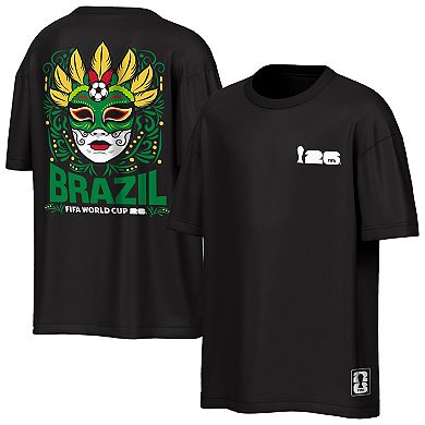 Men's Outerstuff Black Brazil FIFA World Cup 2026 Rally Oversized T-Shirt