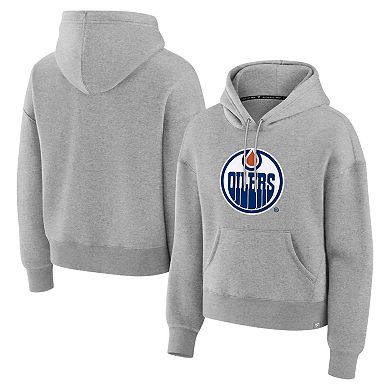 Women's Fanatics Heather Gray Edmonton Oilers Essential Hoodie