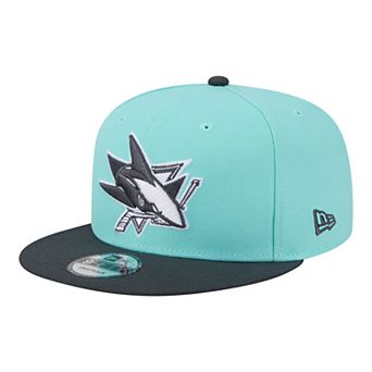Men's New Era Turquoise/Charcoal San Jose Sharks Two-Tone Color Pack 9FIFTY Snapback Hat
