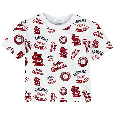 Toddler Outerstuff White St. Louis Cardinals Run Down T-Shirt