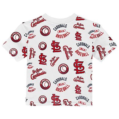 Toddler Outerstuff White St. Louis Cardinals Run Down T-Shirt