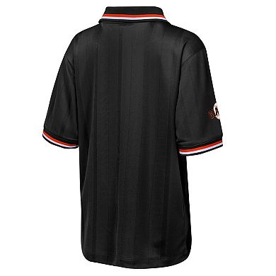 Youth Outerstuff Black San Francisco Giants Y2 Tech Stadium Fashion Collar T-Shirt