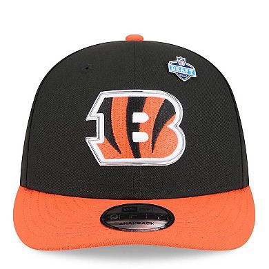 Men's New Era Black/Orange Cincinnati Bengals 2026 NFL Draft On Stage Pre-Curved 9FIFTY Snapback Hat