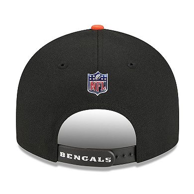 Men's New Era Black/Orange Cincinnati Bengals 2026 NFL Draft On Stage Pre-Curved 9FIFTY Snapback Hat