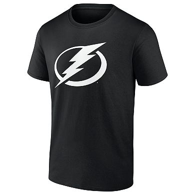 Men's Logo Athletic Black Tampa Bay Lightning Essential T-Shirt