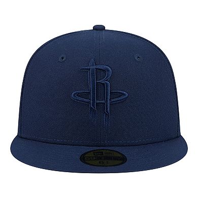 Men's New Era Navy Houston Rockets Tonal Color Pack 59FIFTY Fitted Hat