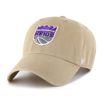 Men's '47 Khaki Sacramento Kings Logo Clean Up Adjustable Hat