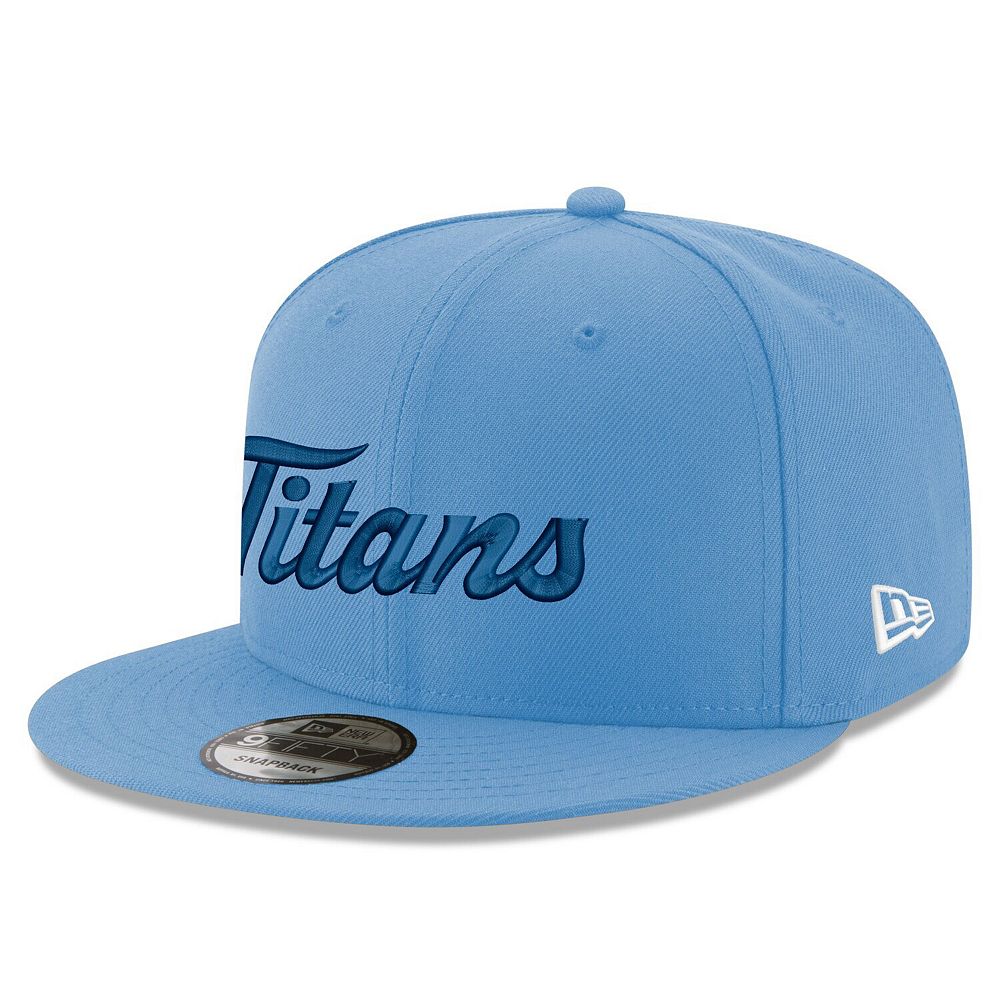 Men's New Era Light Blue Tennessee Titans Script 9FIFTY Snapback Hat