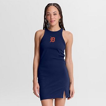 Women's Fanatics Navy Detroit Tigers Tri-Blend Ribbed Sleeveless Dress