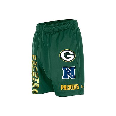 Men's New Era Green Green Bay Packers Match Shorts