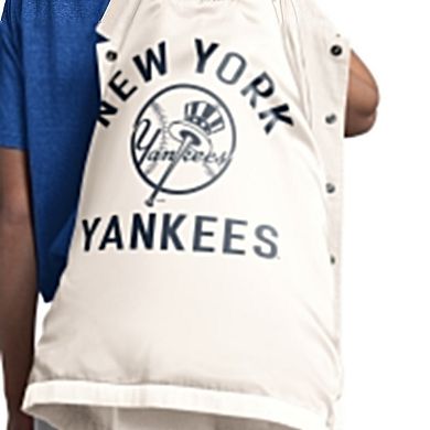 Women's Starter Cream New York Yankees Cooperstown First Down Full-Snap Coaches Jacket