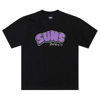 Men's b2Ss Black Phoenix Suns Bubble Flare Logo T-Shirt