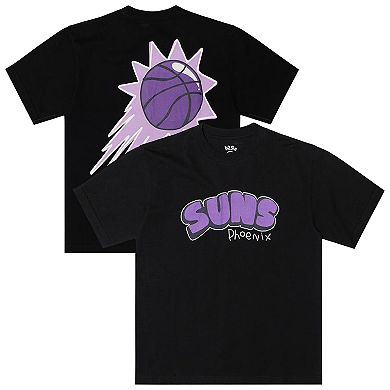 Men's b2Ss Black Phoenix Suns Bubble Flare Logo T-Shirt