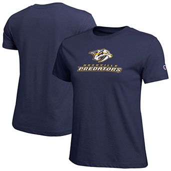 Women's Champion Navy Nashville Predators Wordmark Lockup T-Shirt
