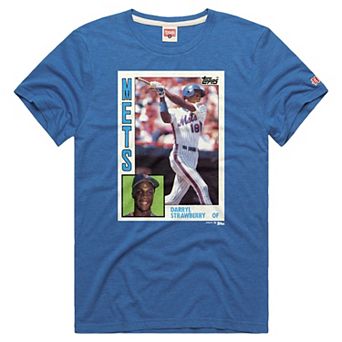 Unisex Homage Darryl Strawberry Royal New York Mets Topps Baseball Tri-Blend T-Shirt