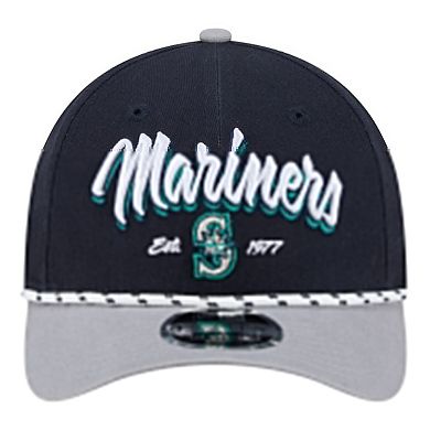 Men's New Era Navy/Gray Seattle Mariners Team Loyal 9FORTY M-Crown Adjustable Hat
