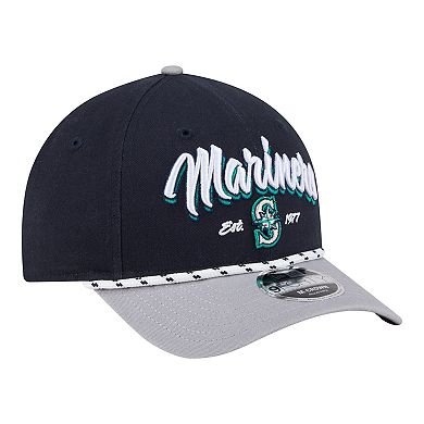 Men's New Era Navy/Gray Seattle Mariners Team Loyal 9FORTY M-Crown Adjustable Hat