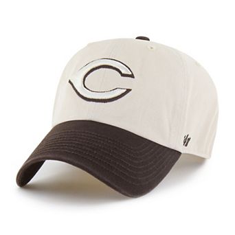 Men's '47 Natural/Brown Cincinnati Reds Two-Tone Fashion Clean Up Adjustable Hat