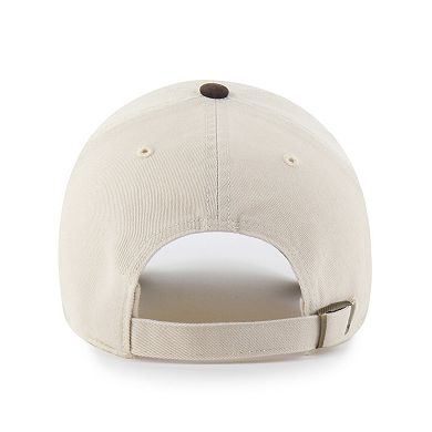 Men's '47 Natural/Brown Cincinnati Reds Two-Tone Fashion Clean Up Adjustable Hat