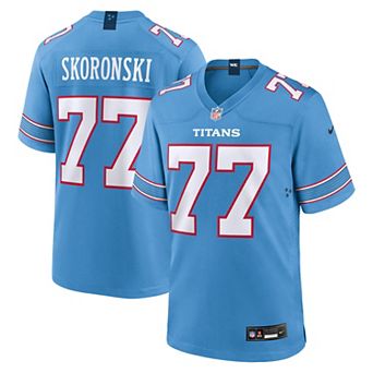 Men's Nike Peter Skoronski Light Blue Tennessee Titans Game Jersey