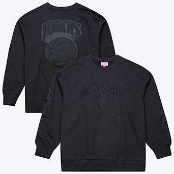 Men's Mitchell & Ness Black New York Knicks Phantom Fleece Sweatshirt