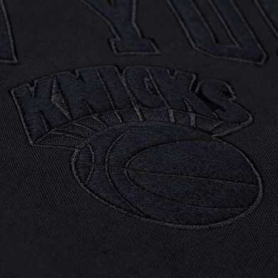 Men's Mitchell & Ness Black New York Knicks Phantom Fleece Sweatshirt