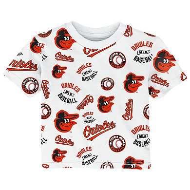 Toddler Outerstuff White Baltimore Orioles Run Down T-Shirt