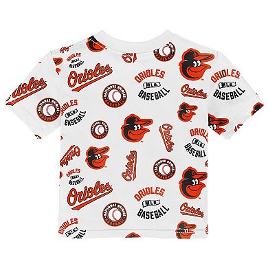 Toddler Outerstuff White Baltimore Orioles Run Down T-Shirt