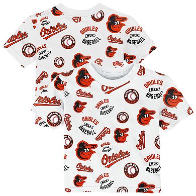 Toddler Outerstuff White Baltimore Orioles Run Down T-Shirt