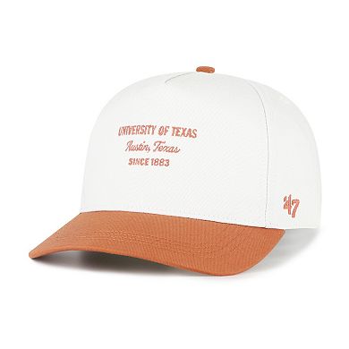 Men's '47 White Texas Longhorns Contemporary Basics Two-Tone Hitch Adjustable Hat