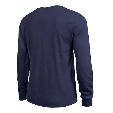 Women's Champion Navy Winnipeg Jets Wordmark Lockup Long Sleeve T-Shirt