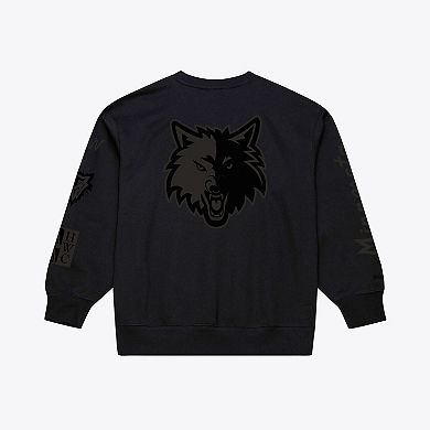 Men's Mitchell & Ness Black Minnesota Timberwolves Phantom Fleece Sweatshirt