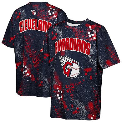 Youth Outerstuff Navy Cleveland Guardians Y2 Tech Stadium Lights T-Shirt