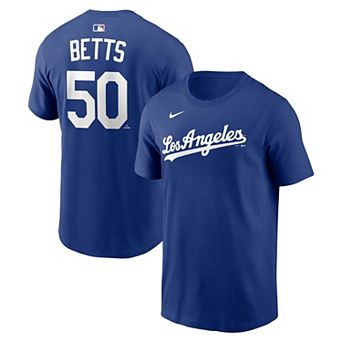 Men's Nike Mookie Betts Royal Los Angeles Dodgers Alternate Name & Number T-Shirt