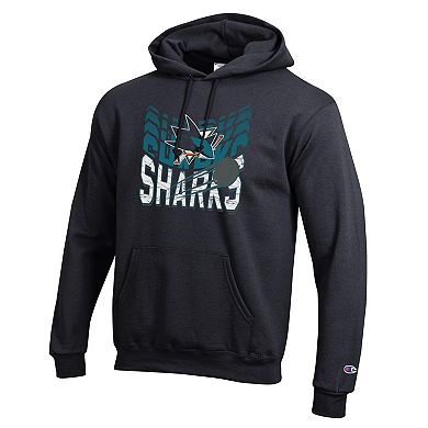 Men's Champion Black San Jose Sharks Powerblend Hoodie