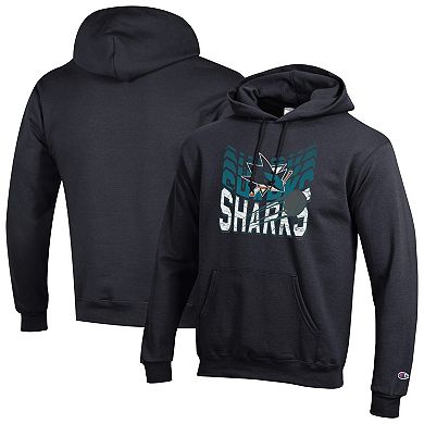 Men's Champion Black San Jose Sharks Powerblend Hoodie