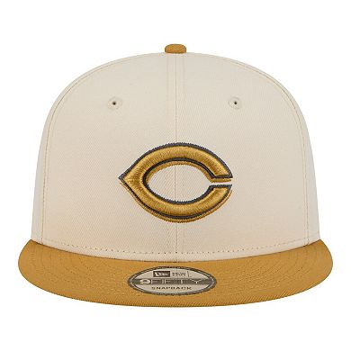 Men's New Era Light Beige/Khaki Cincinnati Reds 2-Tone Color Pack 9FIFTY Snapback Hat