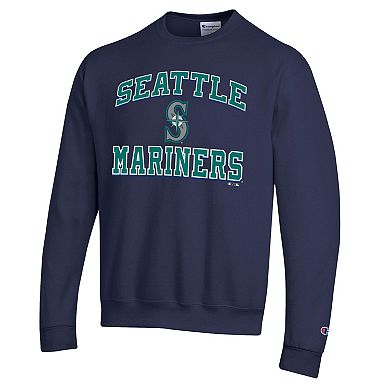 Men's Champion Navy Seattle Mariners Heart & Soul Powerblend Sweatshirt